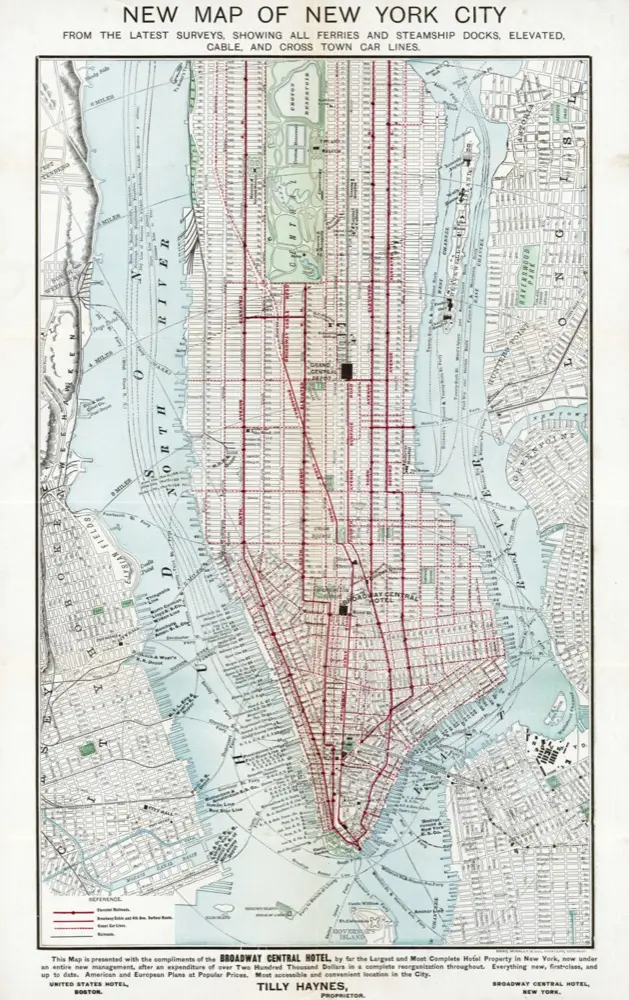 poster kartor & byggnader - new map of new york