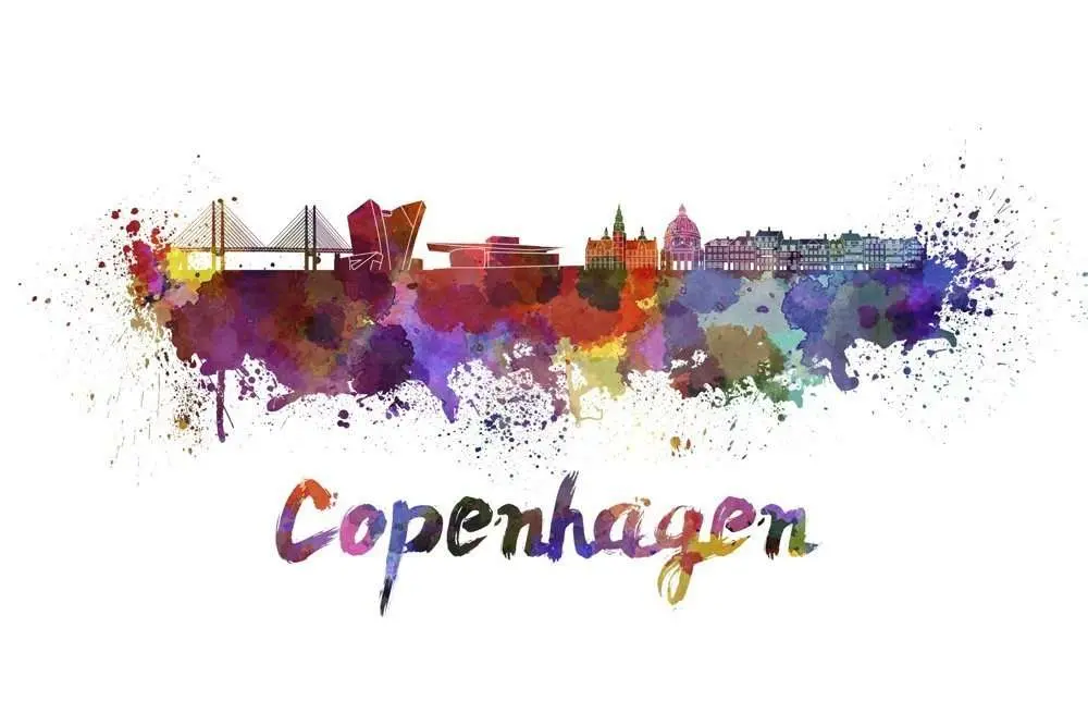 poster stadsmotiv - köpenhamn i färger