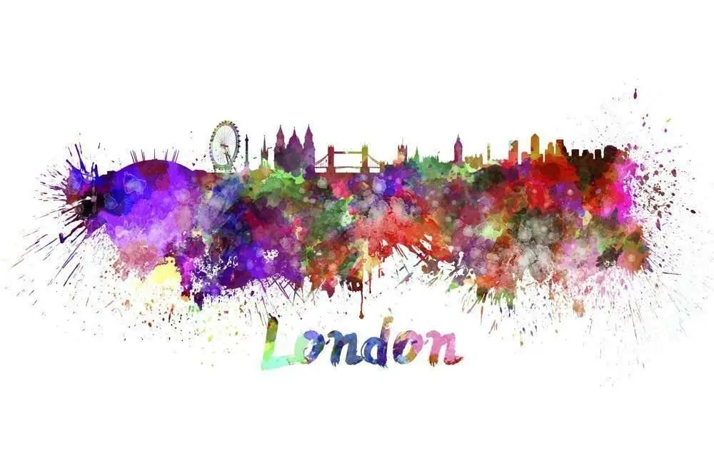 poster stadsmotiv - london i färger