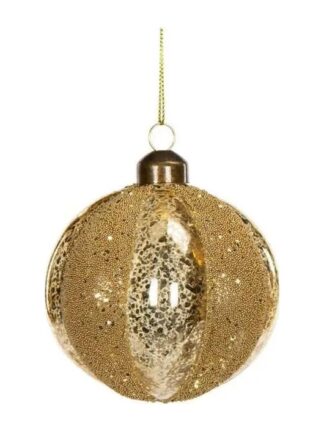 Julkula Glas Guld Glitter Ø8cm