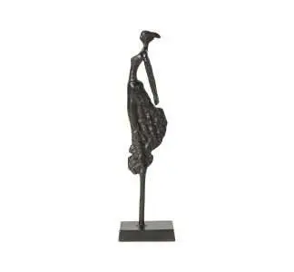Metallfigur Kvinna med Kjol 9x6x33cm