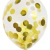 Ballonger Confetti Guld 6st 30cm