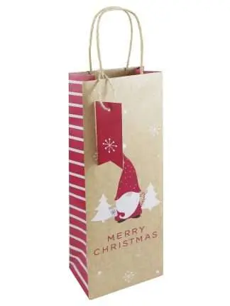 Flaskpåse Tomtar Kraft 13x35x9 cm