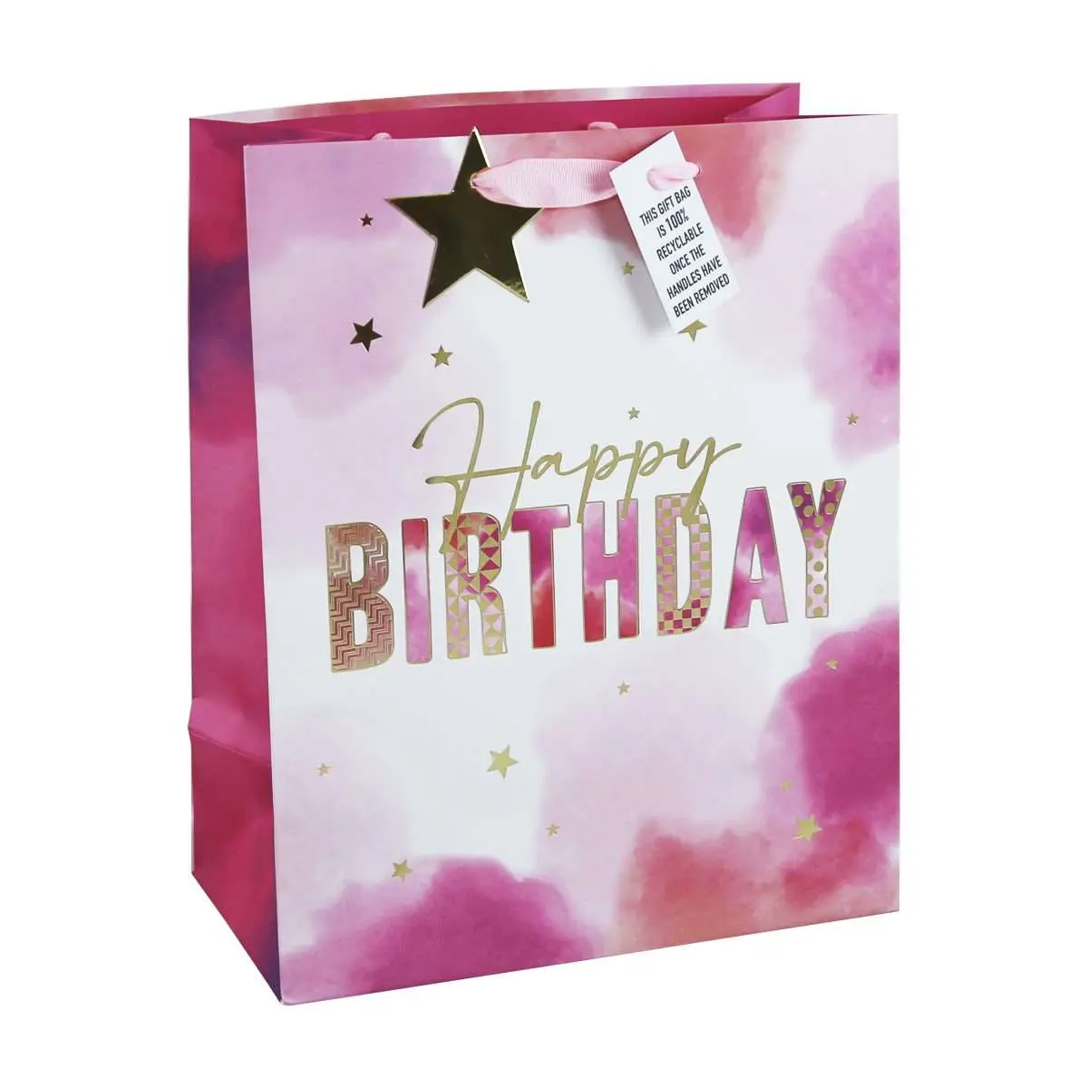 presentpåse happy birthday rosa