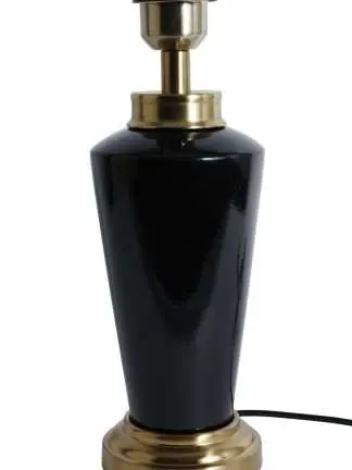 Lampfot Rak Svart Guld H36,5cm