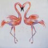 Tavla 100x100cm Flamingo