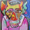 Tavla 100X100Cm Knasig Ko