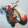 Tavla 100x100 cm Motorcykel Big wheels