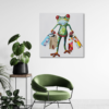 Tavla 80x80cm Resande Groda