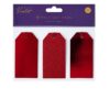 Presentetikett Röd 9-pack 10 x 5 cm