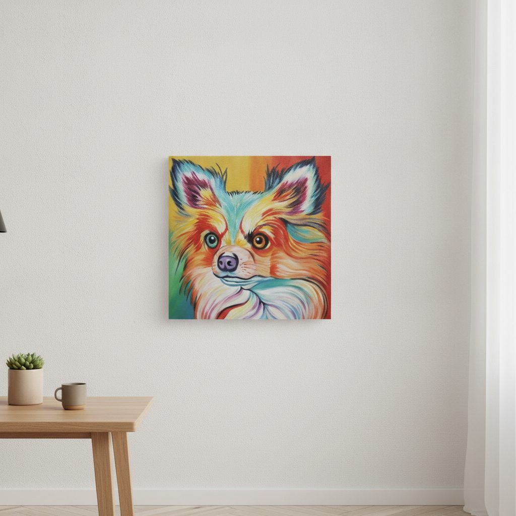 chihuahua — uppsatt i ett rum