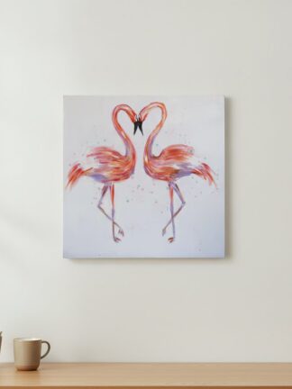 Flamingo — uppsatt i ett rum