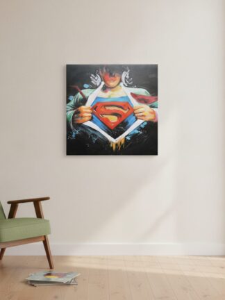 Superman — uppsatt i ett rum