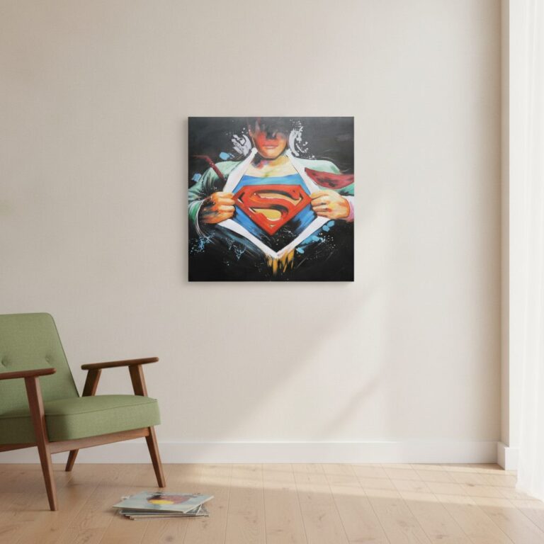 Superman — uppsatt i ett rum