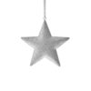Stjärna Metall Glitter Silver 11x12cm