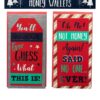 Kort Sedelfack 4-Pack Humor