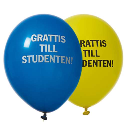 Ballonger Blå och Gula 30cm 8st