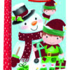Presentpåse Medium Elf&Snowman ca 22x25x10 cm