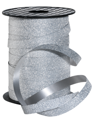 Presentsnöre Silver Glitter 10mm x 5m