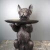 Fransk Bulldog med Bricka ca 60 cm