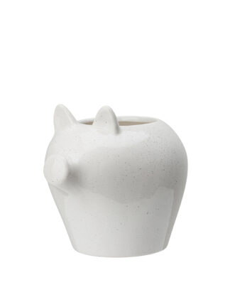 kruka gris vit 17x14x15cm
