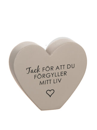 Trähjärta "Tack För Att..." 10cm