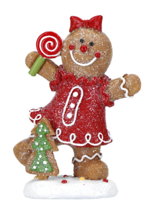 pepparkaksgumma med klubba poly 11,9x9,4x18,3cm