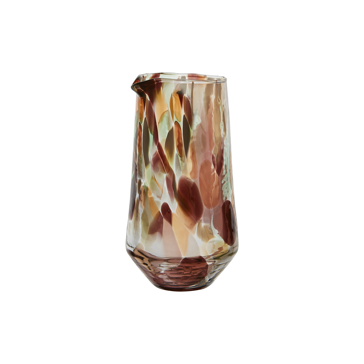 Glaskanna Prickar Flerfärgad Ø8xH15cm