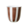 Ljuslykta Rand S Brun/vit Ø8.5xH8.5cm