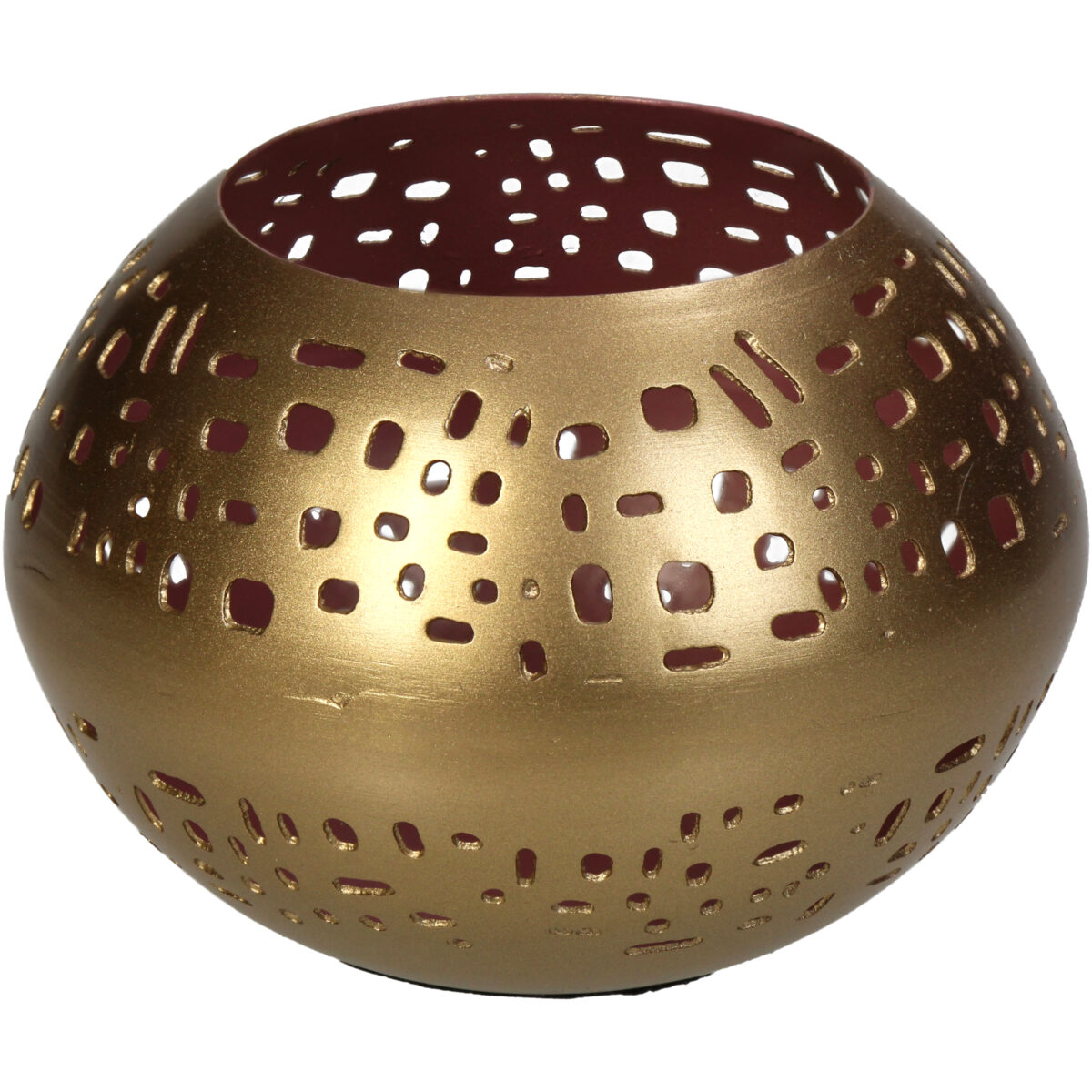 Ljuslykta Metall Guld Rosa 7.5x7.5x5cm