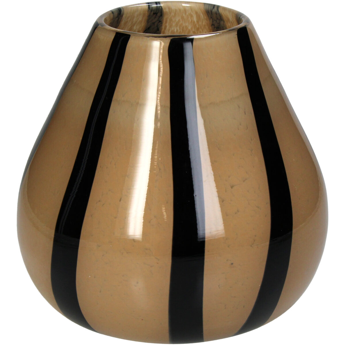 Vas Glas Peach Svart 19.5x19.5x19.5cm