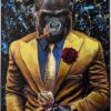 Handmålad  tavla Gorilla King 82.5x122.5cm