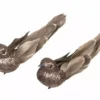 Fågel Glitter Mullvad med Clip 19cm
