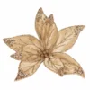 Blomma Sammet Guld med Clip 21x6cm