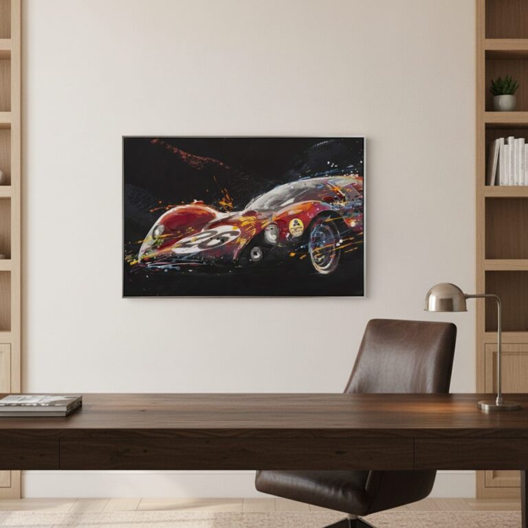 Formel 1 Bil — uppsatt i ett rum