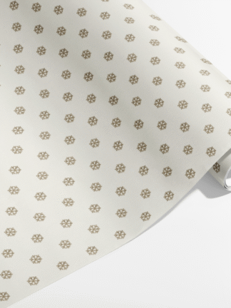 Presentpapper Eco Friendly Glitter guld snöflingor på vit 70x200cm