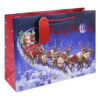 Presentpåse Shopper Tomte m Släde 32x44x13cm