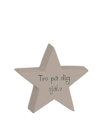 stående stjärna tro på dig själv... sand 8cm
