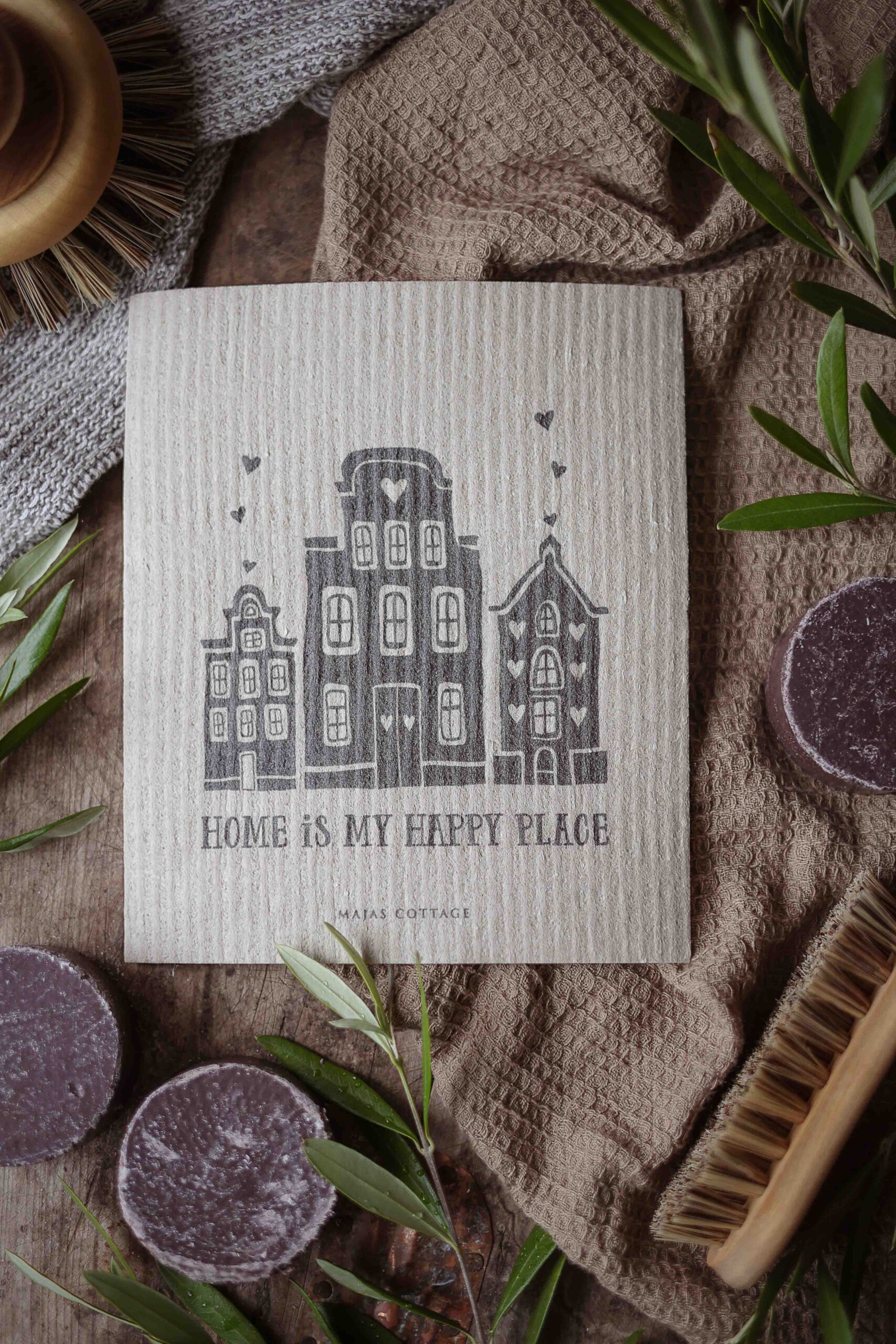 disktrasa home is my happy place 17x20cm