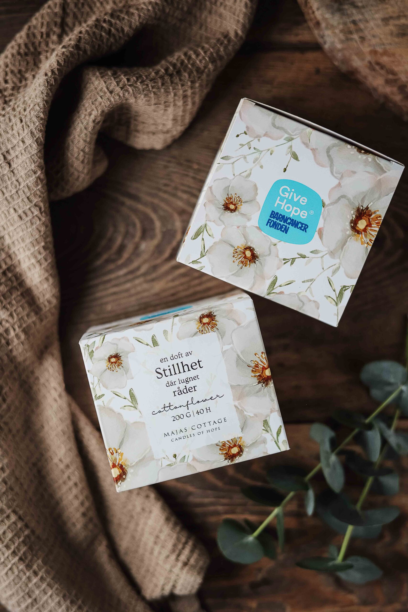 majas doftljus stillhet cottonflower 200g