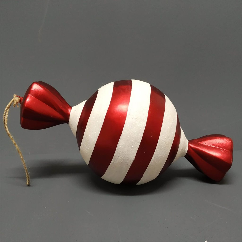 Julkula XL Godis Röd Vit 38cm – Julkulor Figurer | Art'n'Design
