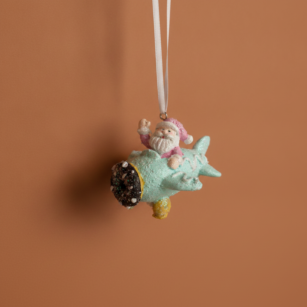 julkula tomte flygplan pastell 6×8×6cm