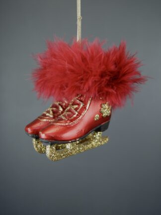 Julkula Röda skridskor 7x7cm