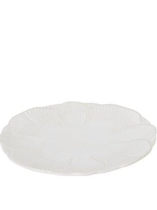 Tallrik Blomma Vit D22x2cm