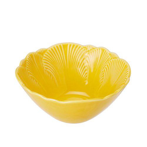 Skål Blomma Gul D16x7cm