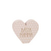 Stående hjärta i trä "Bästa Mamma” rosa 8cm