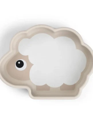 Skål Silikon Stick&Stay Sheepy Sand 15x11x H4cm