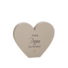 Stående hjärta i trä "Fina Pappa" beige 15cm