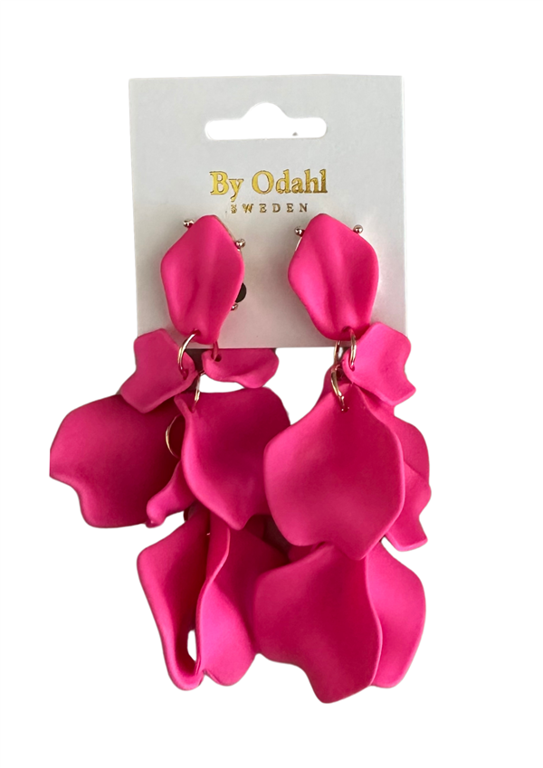 Örhängen Löv Cerise 9cm – Smycken | Art'n'Design