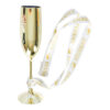Champagneglas Guld Student med band 24cm